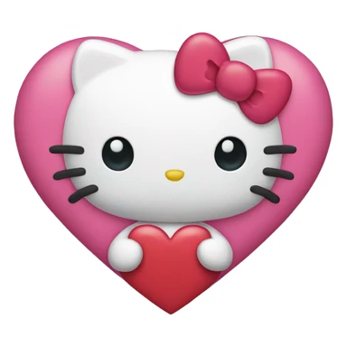 hello kitty heart sticker