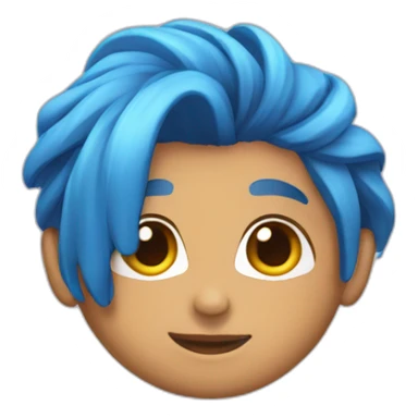 pequeno rolo blue hair sticker