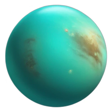 Cyan planet sticker
