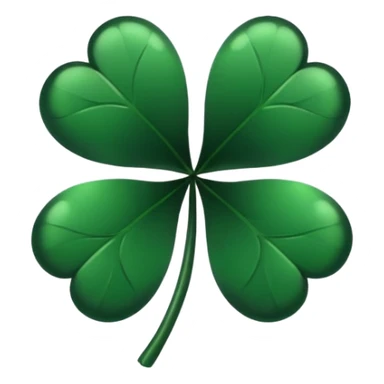 black 5 leaf clover sticker