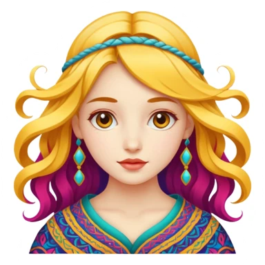 Une fille qui porte une feullara  sticker