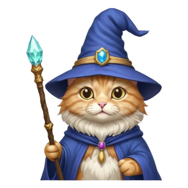 cat wizard sticker