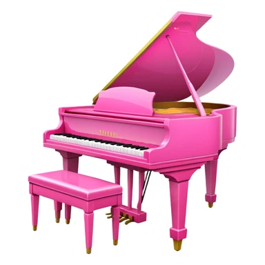Pink piano  sticker