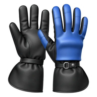 protection gloves black and metal 5 fingers sticker