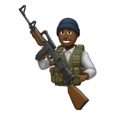 Macron avec une ak47 sticker