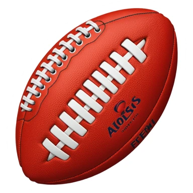 afl red football without line markings sticker