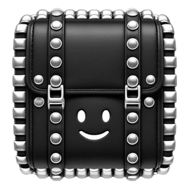 Fais un emoji avec 2 ceinture mal superposés dans le style un peu gothique sticker