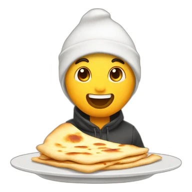 bro eating cheese naans sticker
