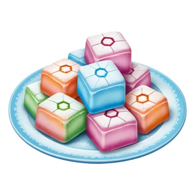 Turkish delight on plate sticker