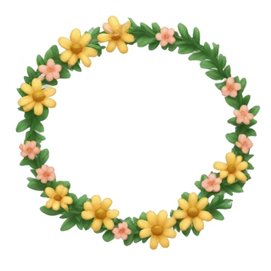 Flower garland sticker