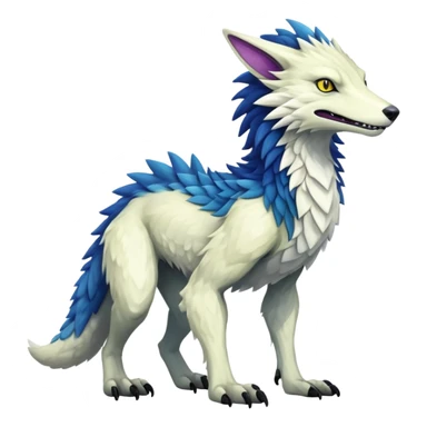 Sergal-Vernid-hybrid-animal-creature, full body sticker