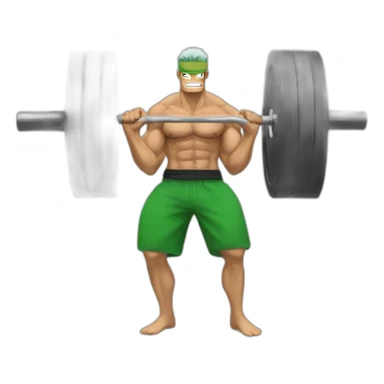 Zoro making Weightlifting sticker