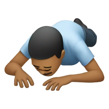 Person crawling in the ground sticker