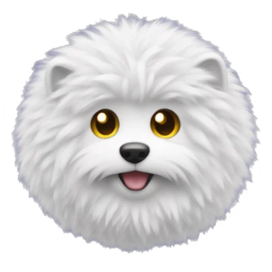 white fluffy dof sticker