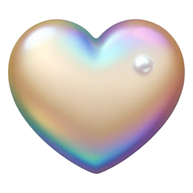 beige heart with a pearl accent sticker