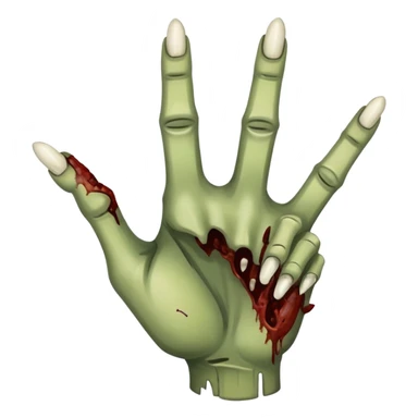 zombie middle finger sticker