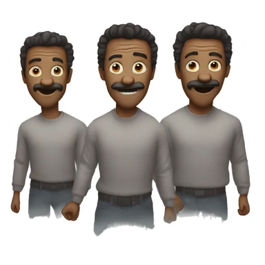 three crazy mans sticker