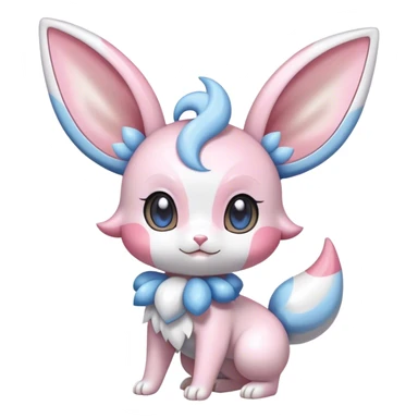 Shiny Cute Sylveon-Espurr-Minccino-hybrid sticker