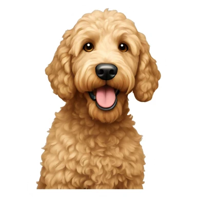 Tan goldendoodle  sticker