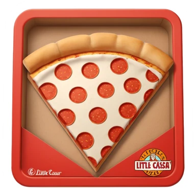 Little Caesar’s pizza box sticker