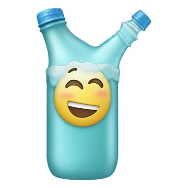 Botella de agua linda con en celeste pastel sticker