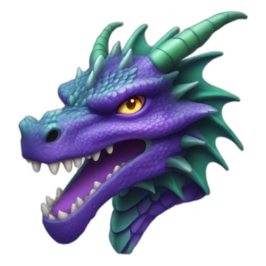 purple-dragon-with-green-eyes-breathing-fire sticker