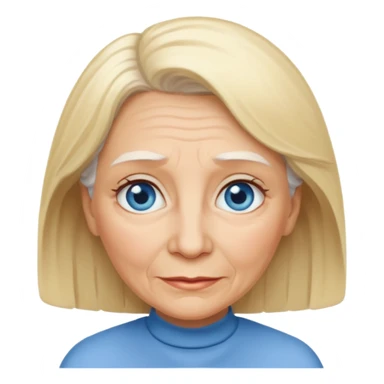 sarışın mavi gözlü yaşlı kadın sticker