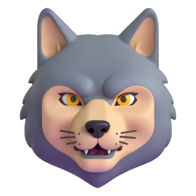 wolf with the face of Vladimir Zhirinovsky sticker