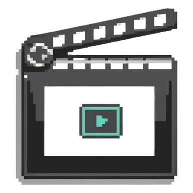 YouTube Studio badge with film slate and play button icon sticker