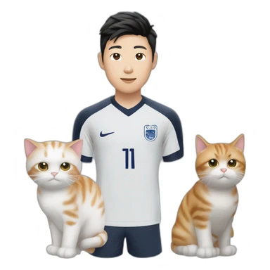 heung min son, cat, best friend sticker