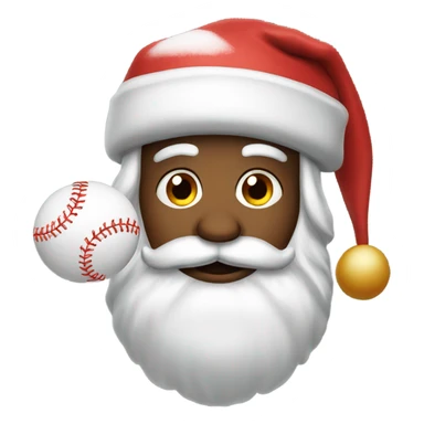 Santa wearing a baseball cap sticker