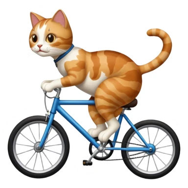 Cat on a bike sticker