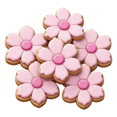 Cherry blossom shaped cookies sticker
