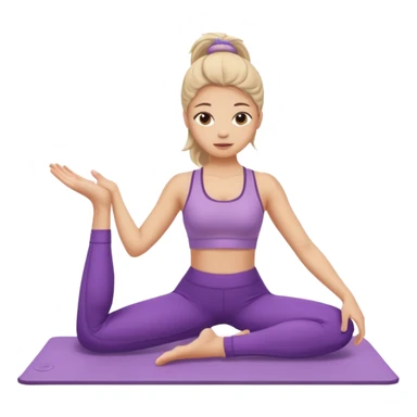 una chica haciendo pilates sticker