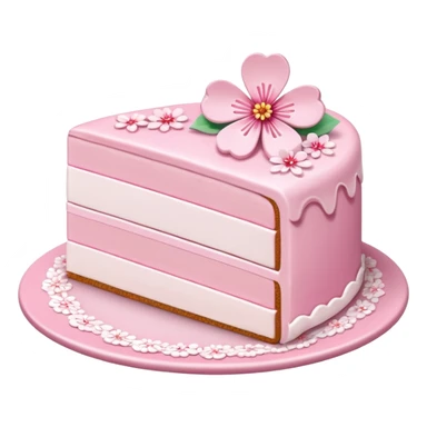sakura cake slice sticker