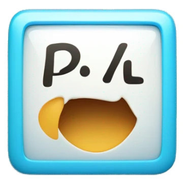 A white square that says "P4L" IN LETTERS in the middle in light blue sticker