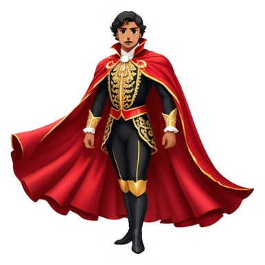 Spanish Matador – Cinematic Realistic Spanish Matador, portrayed in an ornate traje de luces with a flowing red cape, standing poised in a classic bullring with swirling dust and dramatic light, his intense expression and elegant stance capturing both bravery and artistry. sticker