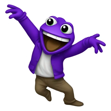 purple pepe dancing sticker