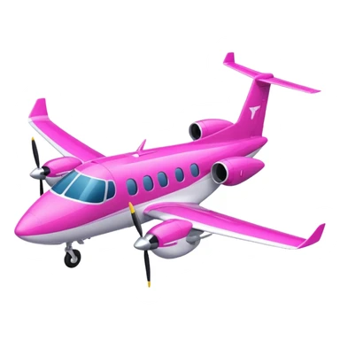 tiny pink (RGB: 220, 20, 120) turboprop aircraft sticker