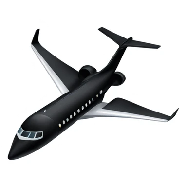 Black private jet  sticker