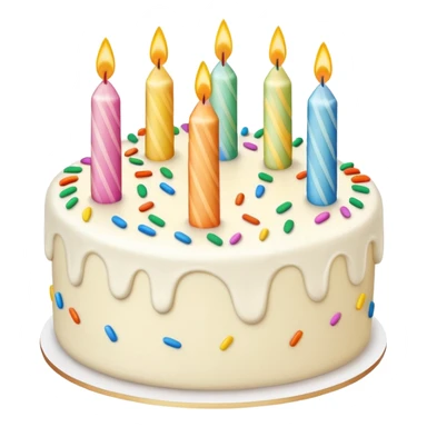 Birthday cake sticker