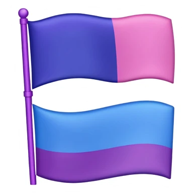 Flag with pink on top purple in middle and blue on bottom sticker