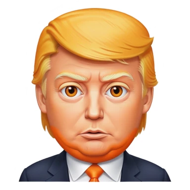 Donald Trump as an orange  sticker