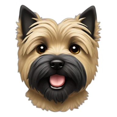 Cairn terrier face black sticker