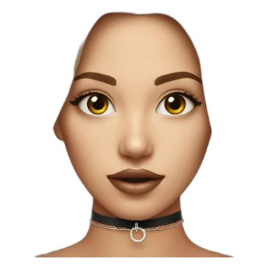 O ring choker  woman sticker