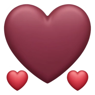 Light burgundy mattee heart emoji sticker