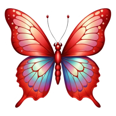 red glitter butterfly sticker