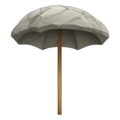 Stone using a umbrela sticker