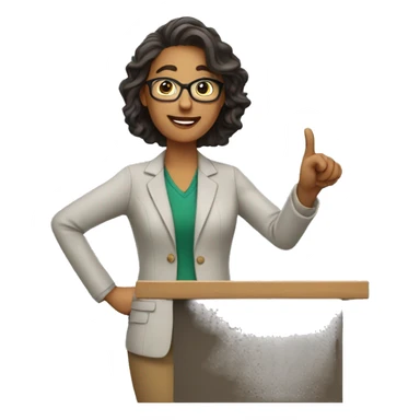 teacher pointing sticker