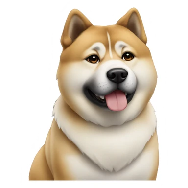 The American akita dog stands sticker